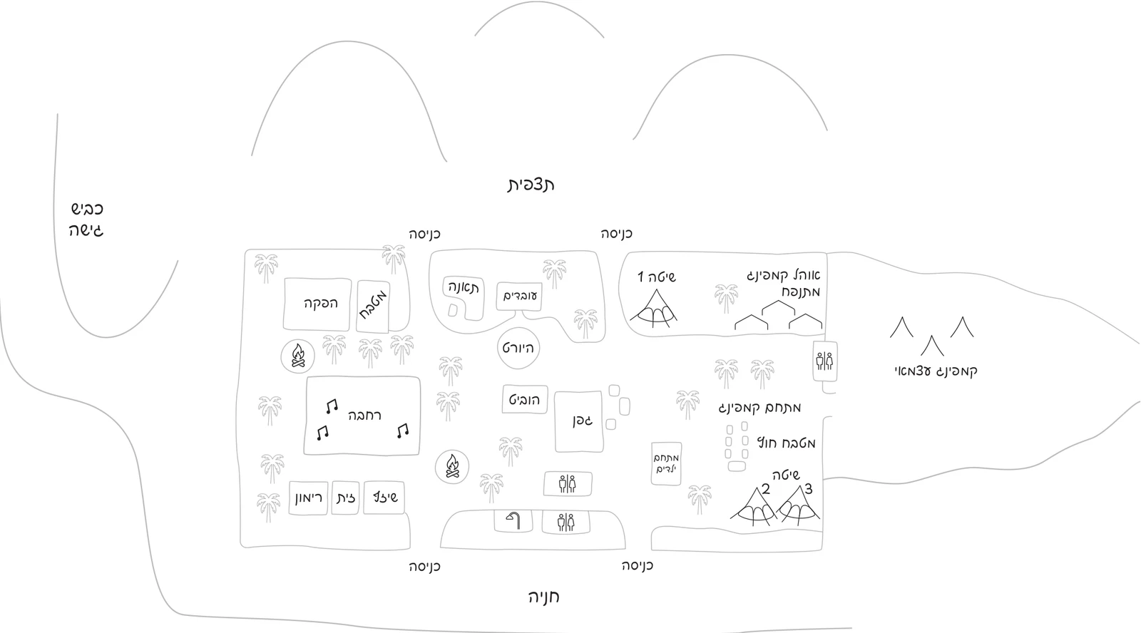Hand-drawn map of the Khan